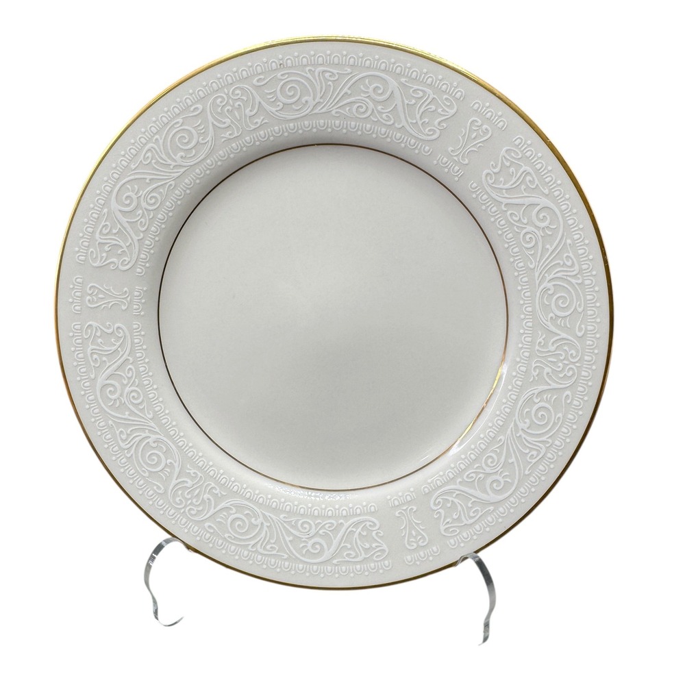 Noritake Ivory China Tulane Pattern 7562 Bread Butter Plate Gold Rim VTG 6-1/4 "